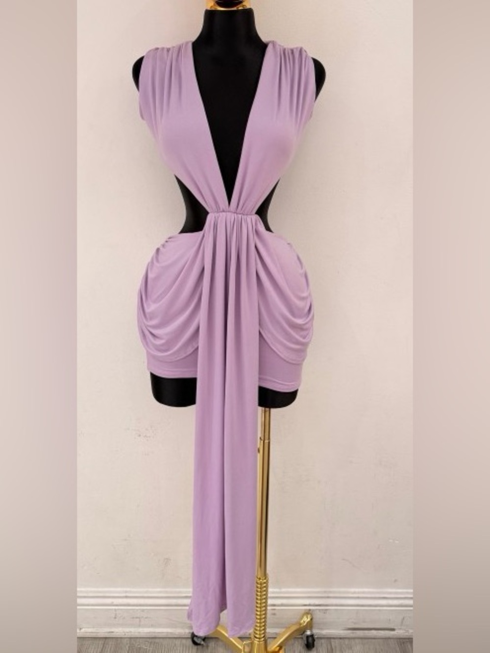 Cutout Tie-Front Mini Dress